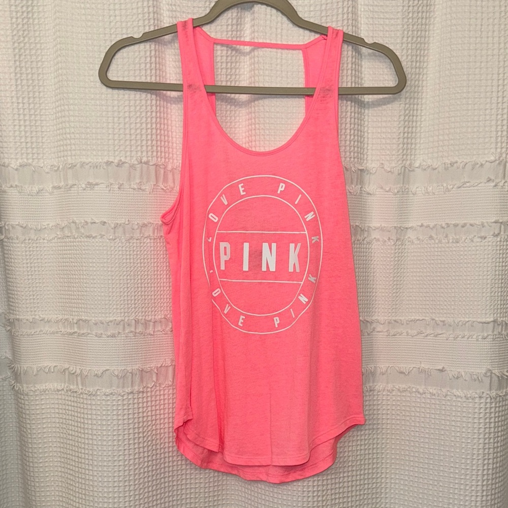 PINK Victoria's Secret Neon Pink Tank Top